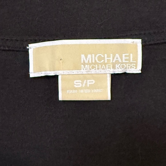 Michael by Micheal Kors Black 3/4 Sleeve Round Neck Shirt Dress - Picture 5 of 6